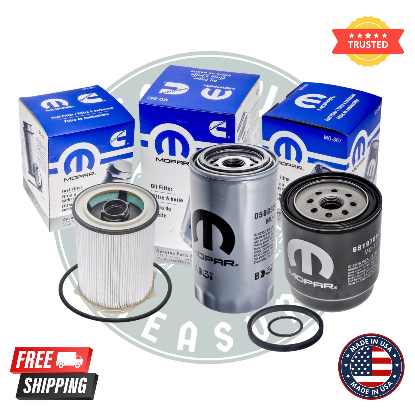 Mopar 2013-2018 Dodge RAM 2500-5500 6.7L Cummins Oil Fuel Filter Kit OEM