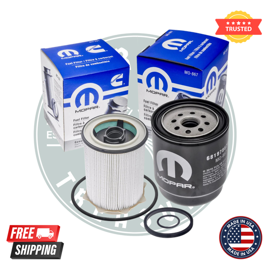 Mopar Oil Fuel Filter Set 68197867AB, 68157291AA (MO-867, MO-291) 6.7L Cummins for 2013-2018 Dodge Ram 2500-5500