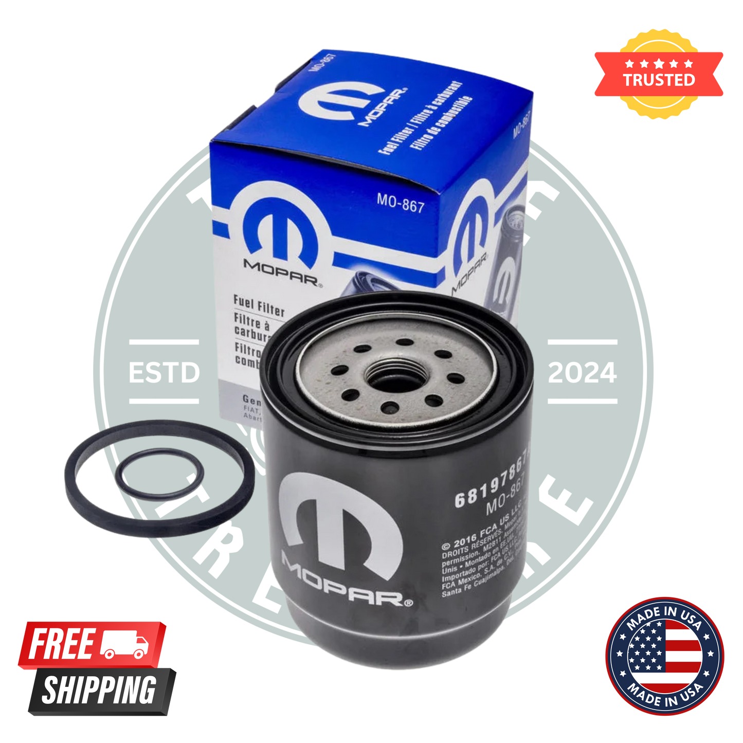 Mopar 68197867AB Fuel/Water Separator Filter Kit