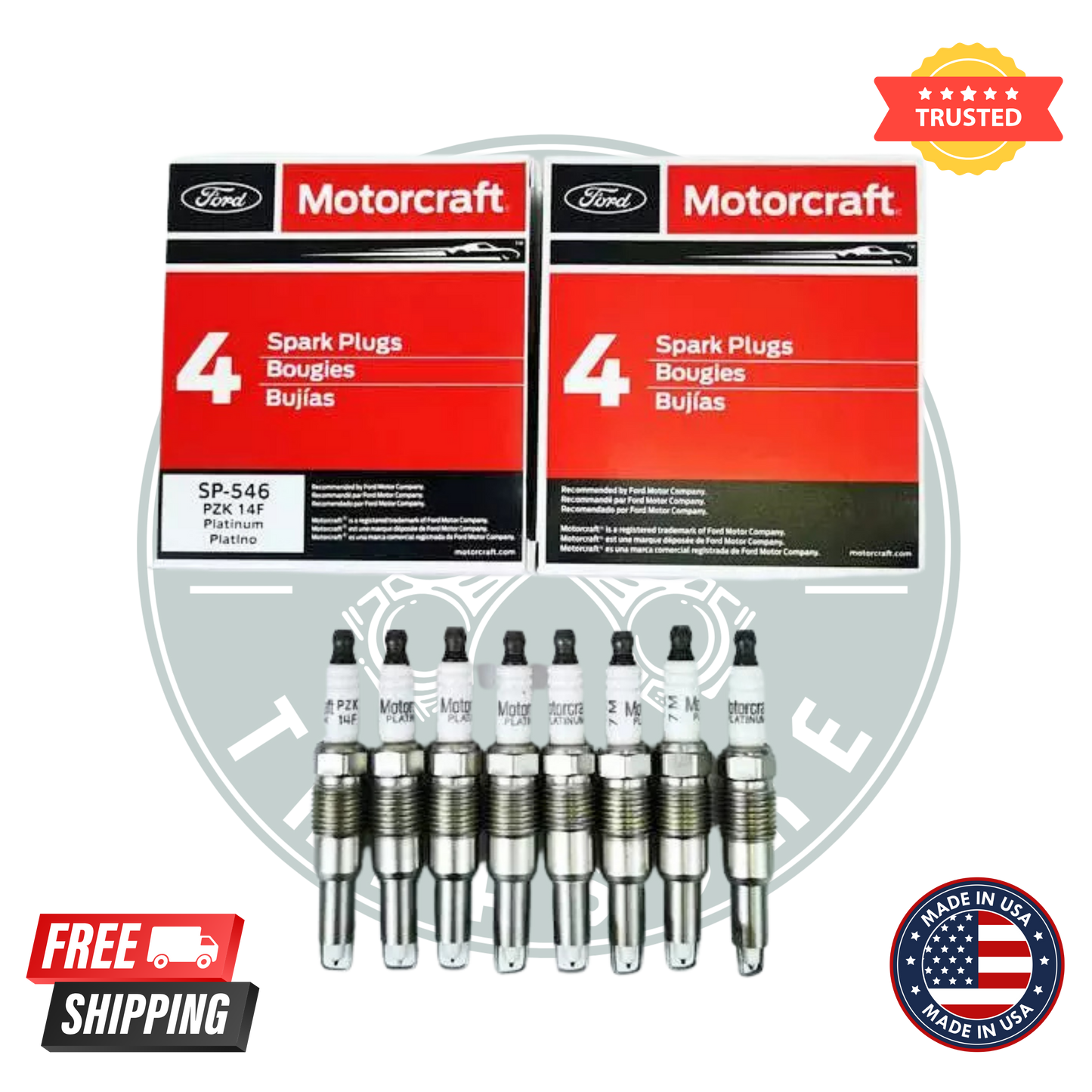 Motorcraft SP-546 Platinum Spark Plugs OEM PZK14F For F150 F250 5.4L Pack of 8