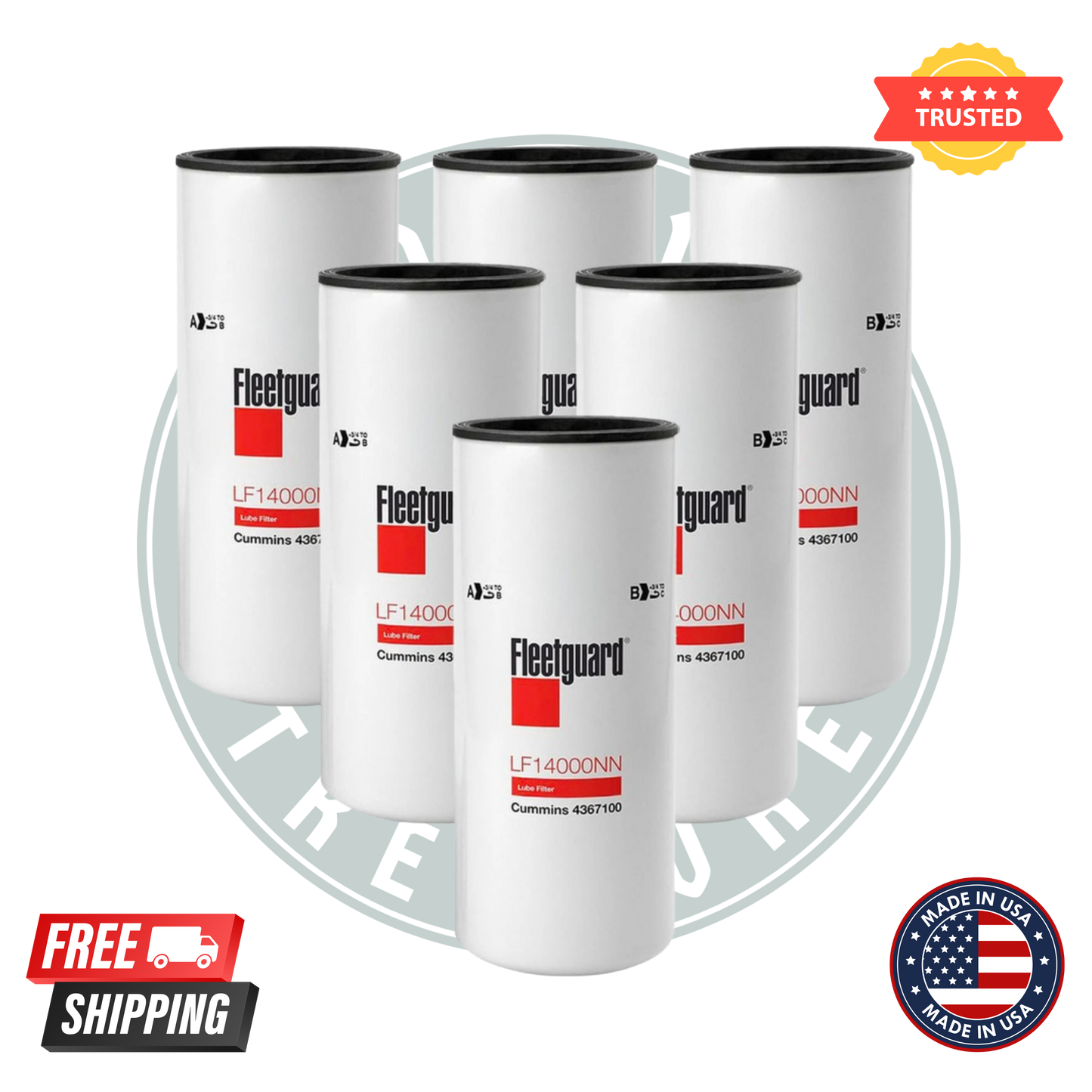 Fleetguard Oil Filter Lf14000NN Cummins Filtration OEM quality Pack of 6