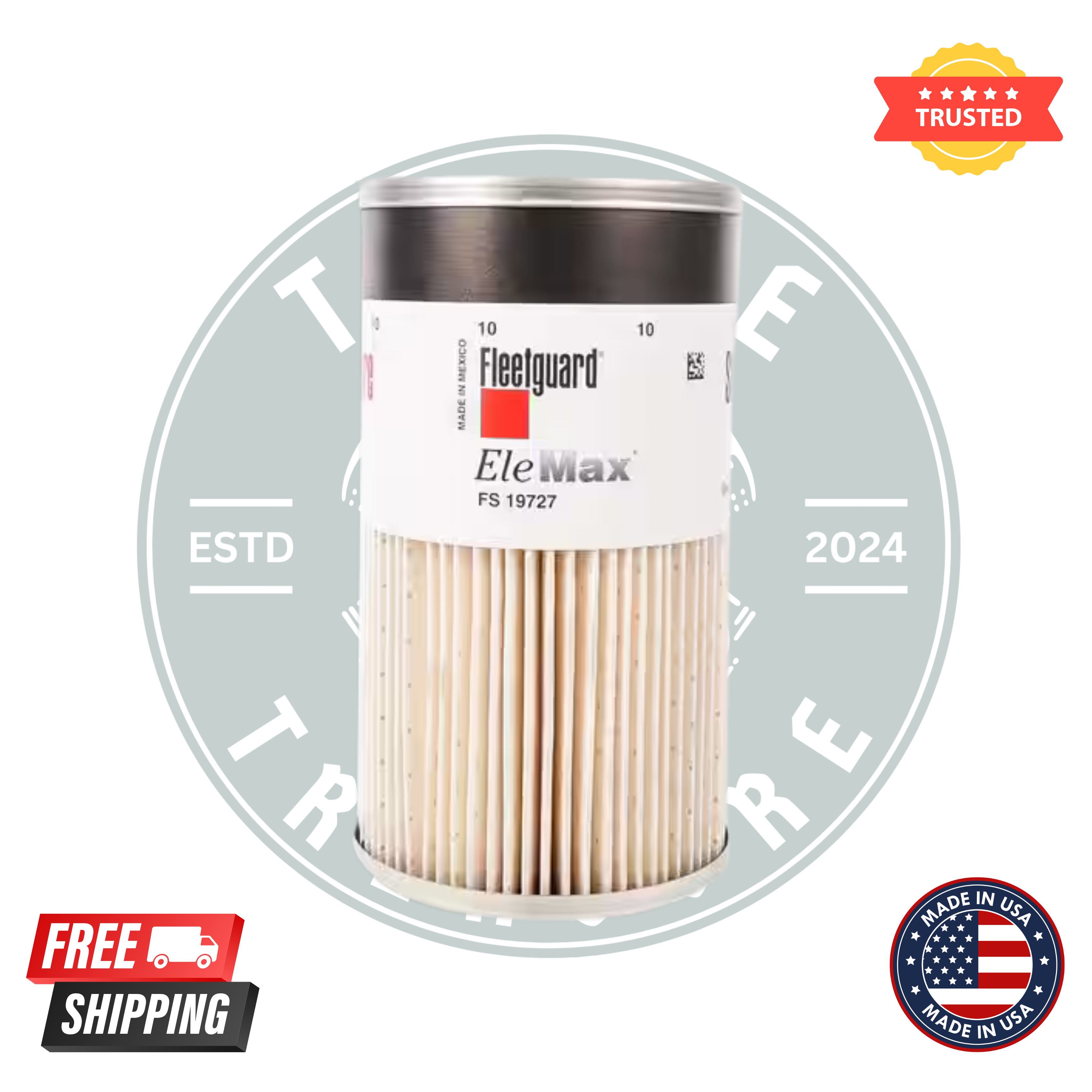 Cummins Fleetguard FS19727 Fuel Water Separator - Cross Reference Baldwin PF7895, Donaldson P550796