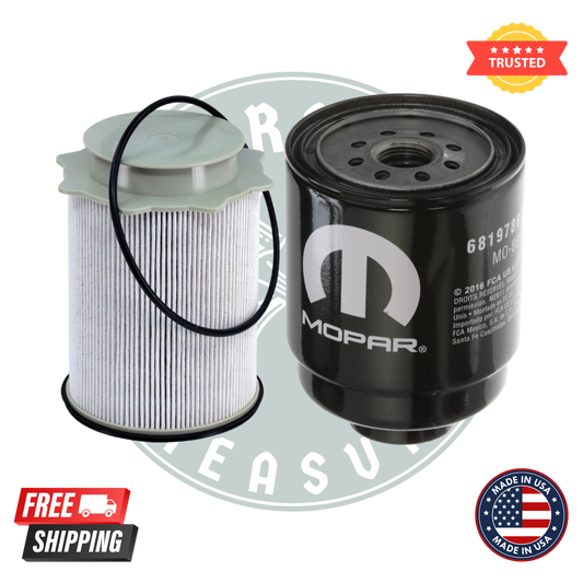 Mopar Oil Fuel Filter Set 68197867AB, 68157291AA (MO-867, MO-291) 6.7L Cummins for 2013-2018 Dodge Ram 2500-5500