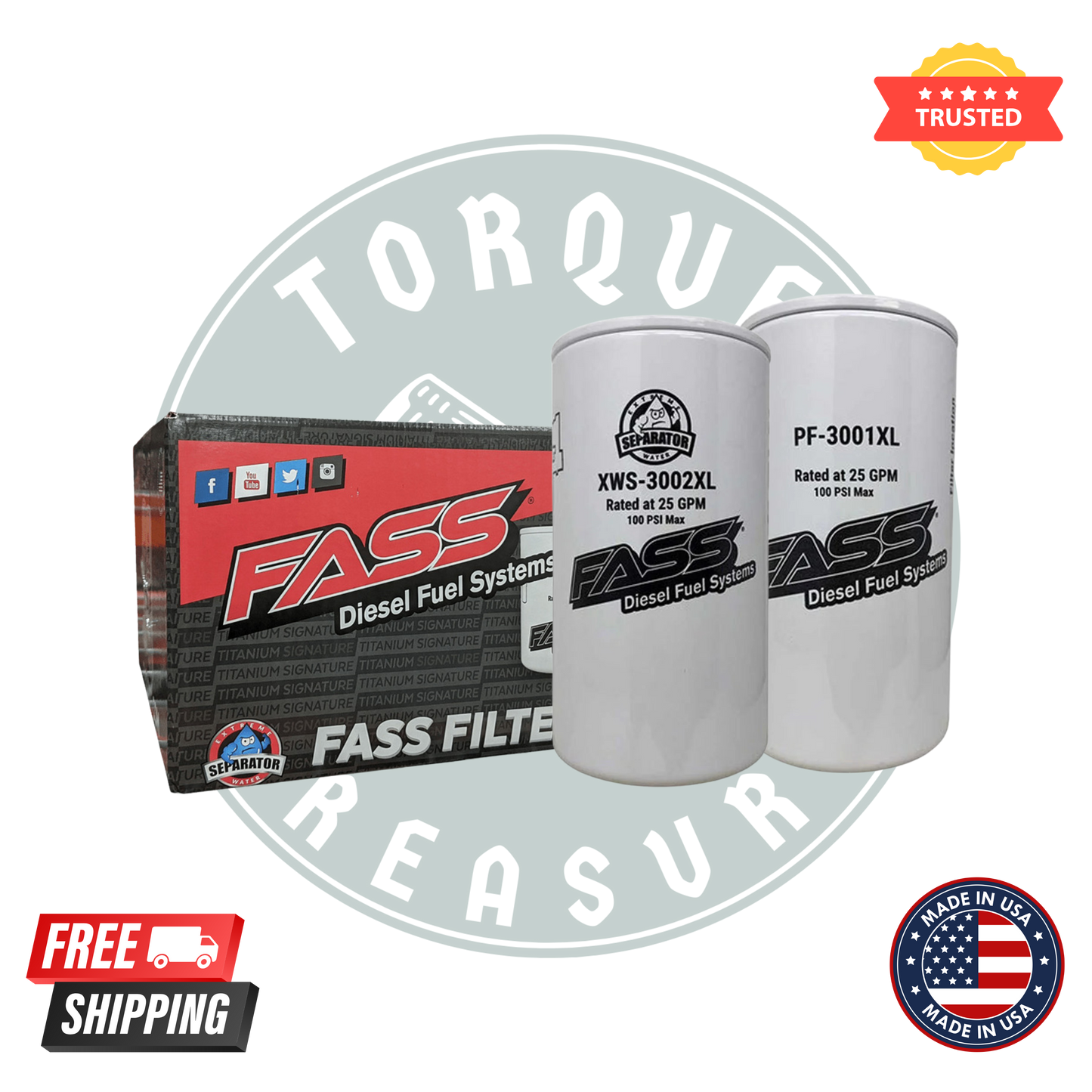 FASS XWS-3002XL & PF-3001XL Fuel Filter Bundle