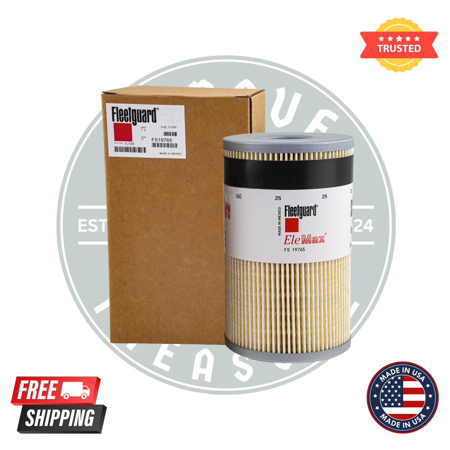Fleetguard FS19765 Fuel/Water Separator Filter – Pack of 6