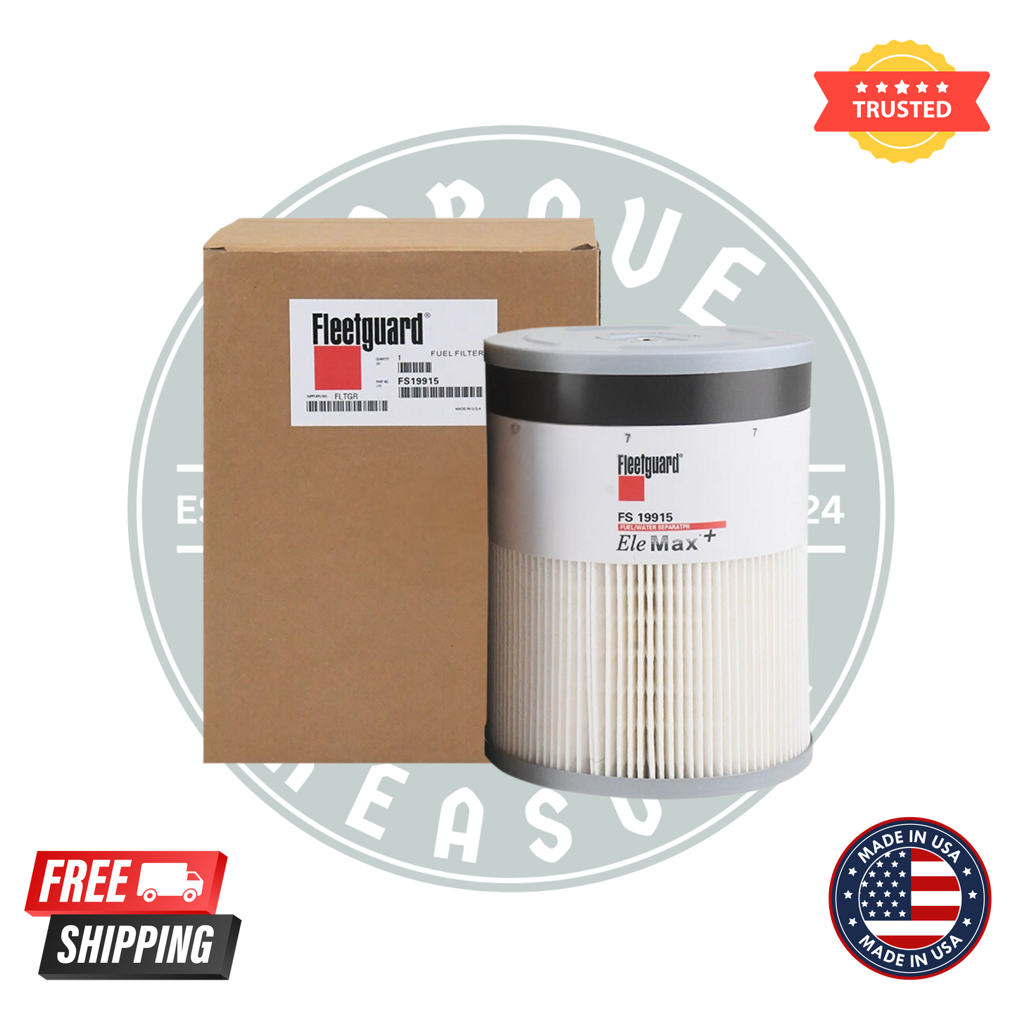 Fleetguard FS19915 Fuel/Water Separator Filter – Pack of 6