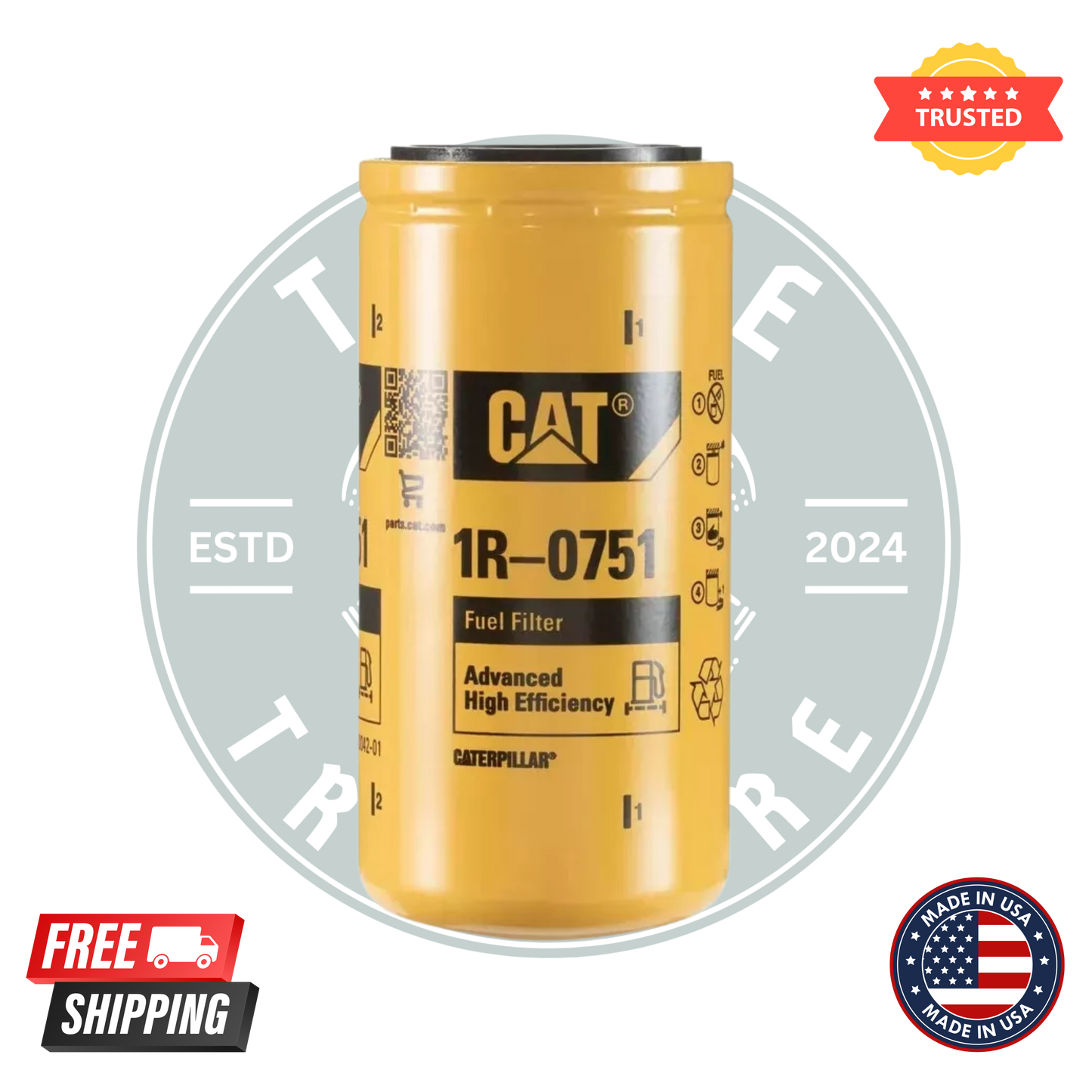 Caterpillar 1R-0751 Fuel Filter – OEM CAT Diesel Engine Replacement