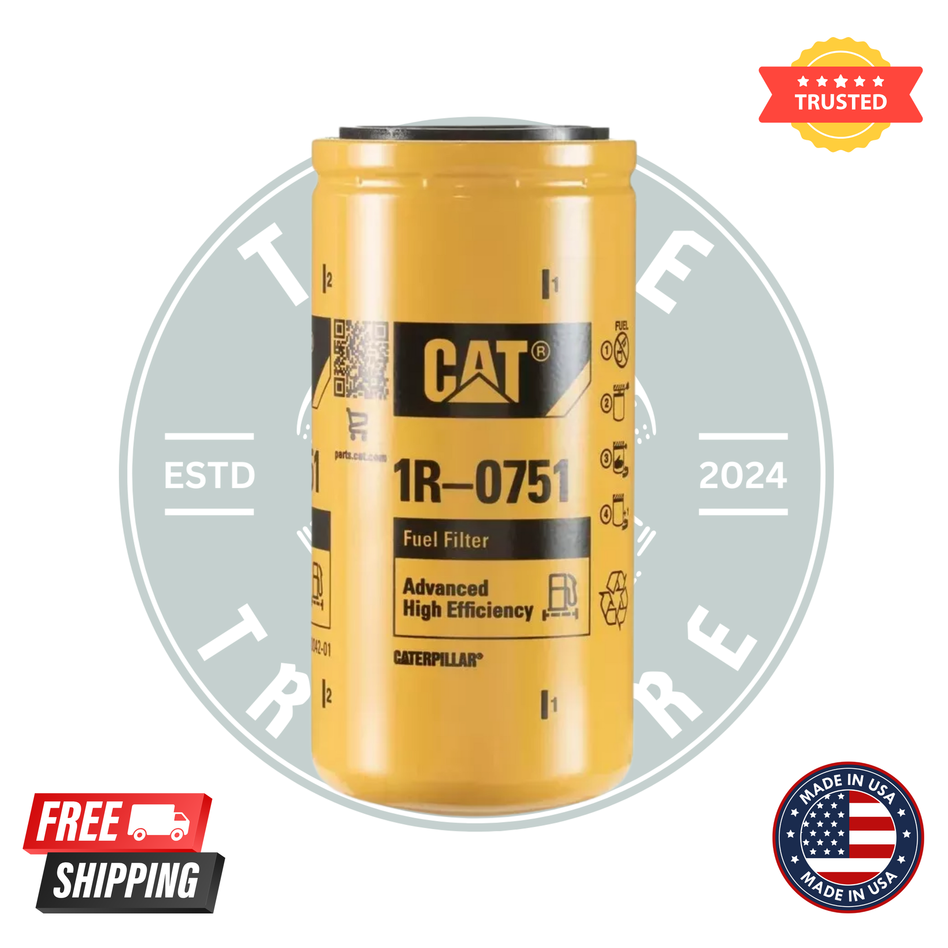 Caterpillar 1R-0751 Fuel Filter – OEM CAT Diesel Engine Replacement