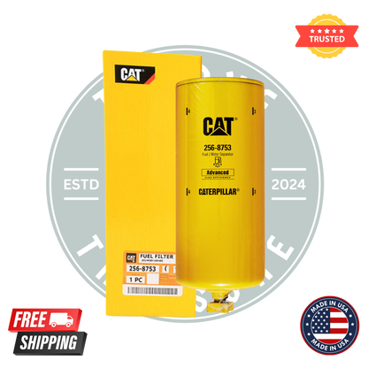 Caterpillar 256-8753 Fuel Filter – Genuine OEM Replacement for CAT Heavy Equipment Diesel Engines