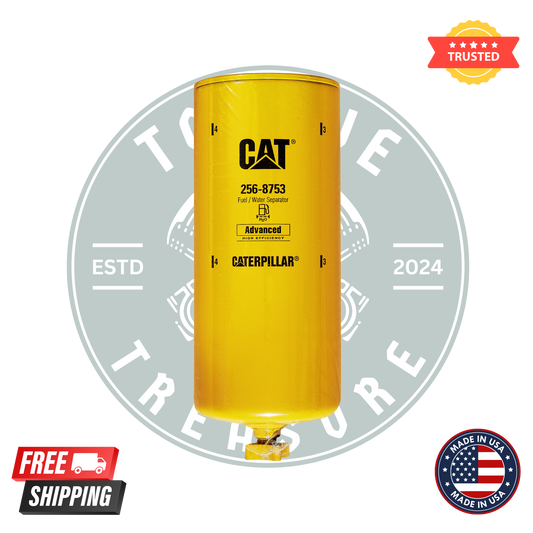 Caterpillar 256-8753 Fuel Filter – Genuine OEM Replacement for CAT Heavy Equipment Diesel Engines