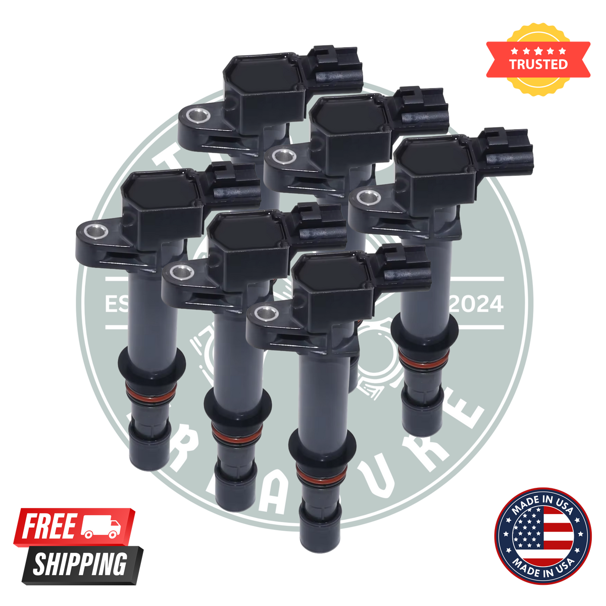 Mopar 56028138AF Ignition Coil Pack of 6 – Fits Dodge Ram 1500, Dakota, Durango, Nitro & Jeep Grand Cherokee, Liberty, Commander