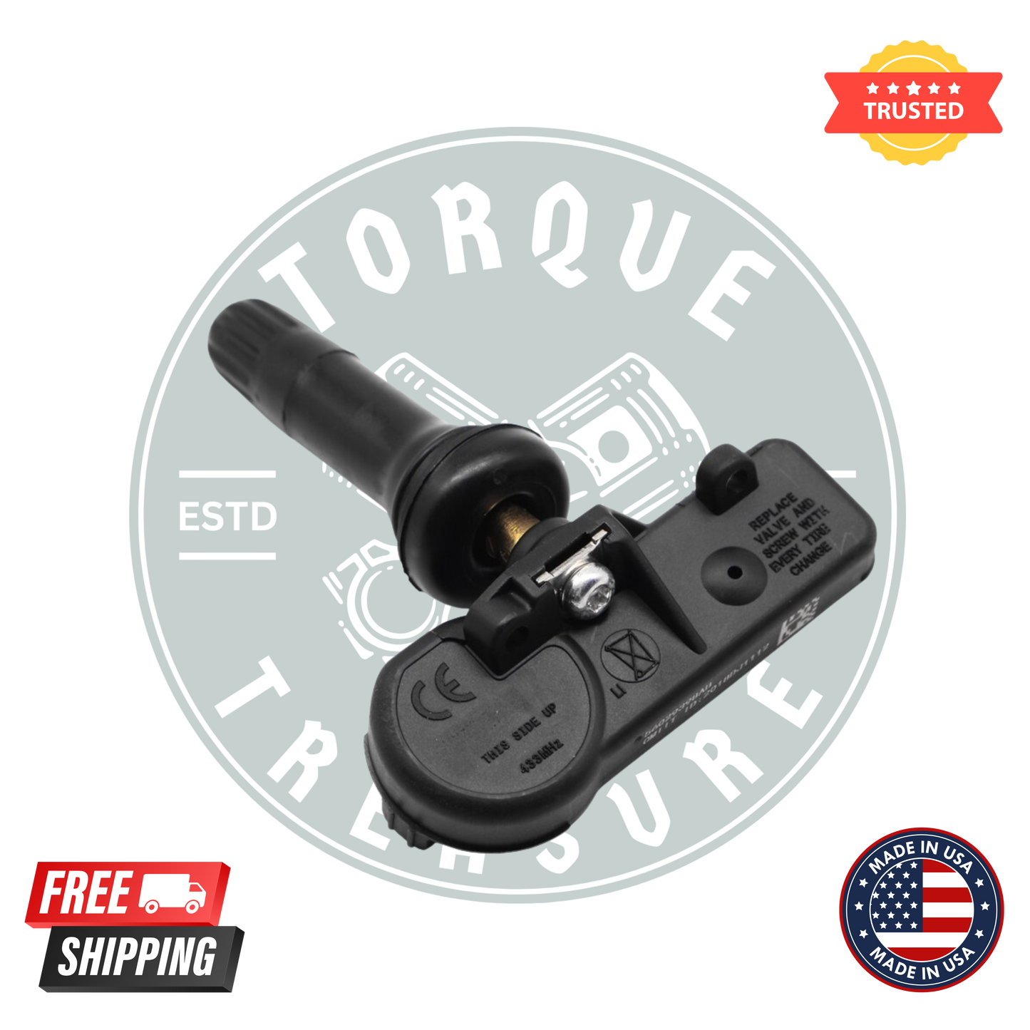 Pack of 4 – Mopar 56029398AB TPMS Sensors | Tire Pressure Monitoring System | OEM for Dodge, Jeep, Chrysler | 433 MHz