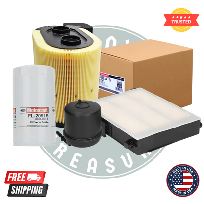 2017-2024 Ford 6.7L Power Stroke F250 F350 F450 F550 Air Fuel & Oil Filter Kit Motorcraft FD-4625 + FA-1927 + FL-2051S