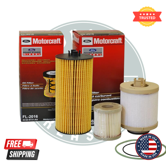 Motorcraft FL2016 Oil Filter & FD4616 Fuel Filter Set – Genuine Ford OEM Powerstroke Diesel Filters