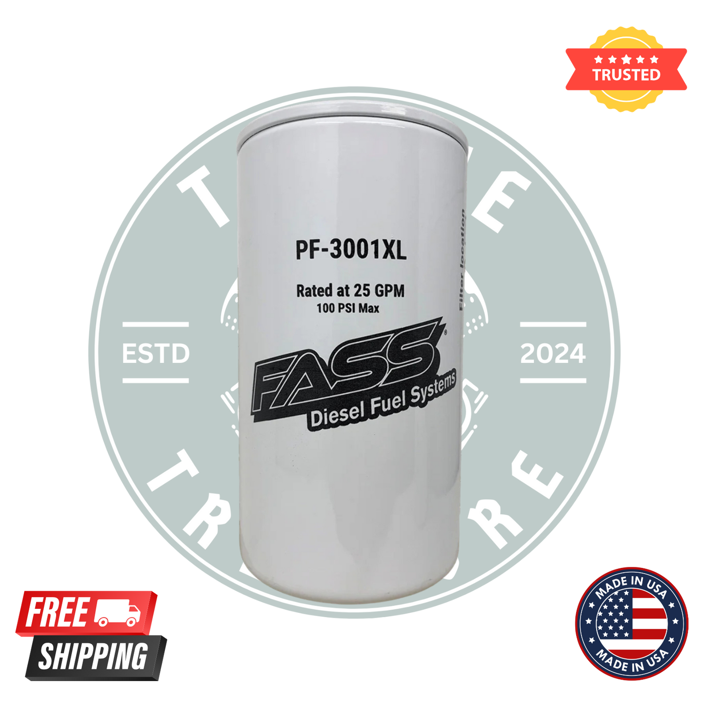 FASS PF-3001XL Fuel Particulate Filters – Pack of 2 | XL Series Diesel Replacement