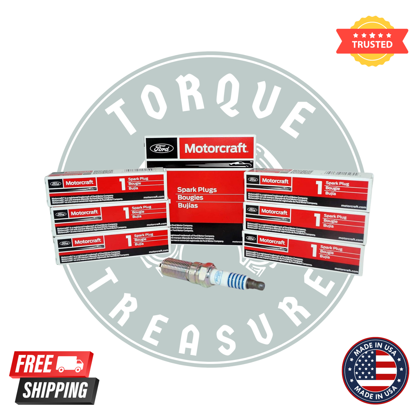 Motorcraft SP411 Spark Plugs – Pack of 6 | OEM Replacement for Ford & Lincoln