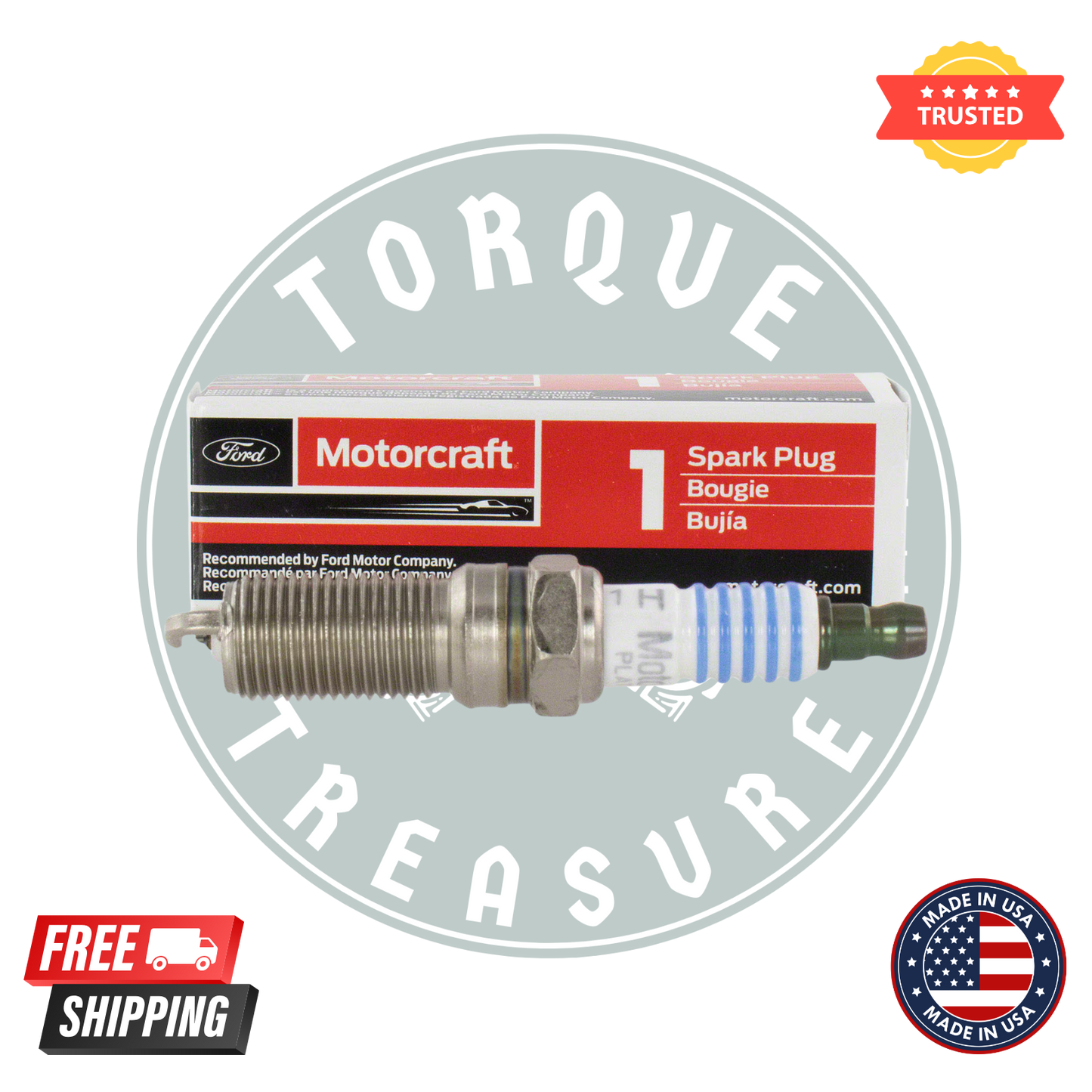 Motorcraft SP411 Spark Plugs – Pack of 6 | OEM Replacement for Ford & Lincoln