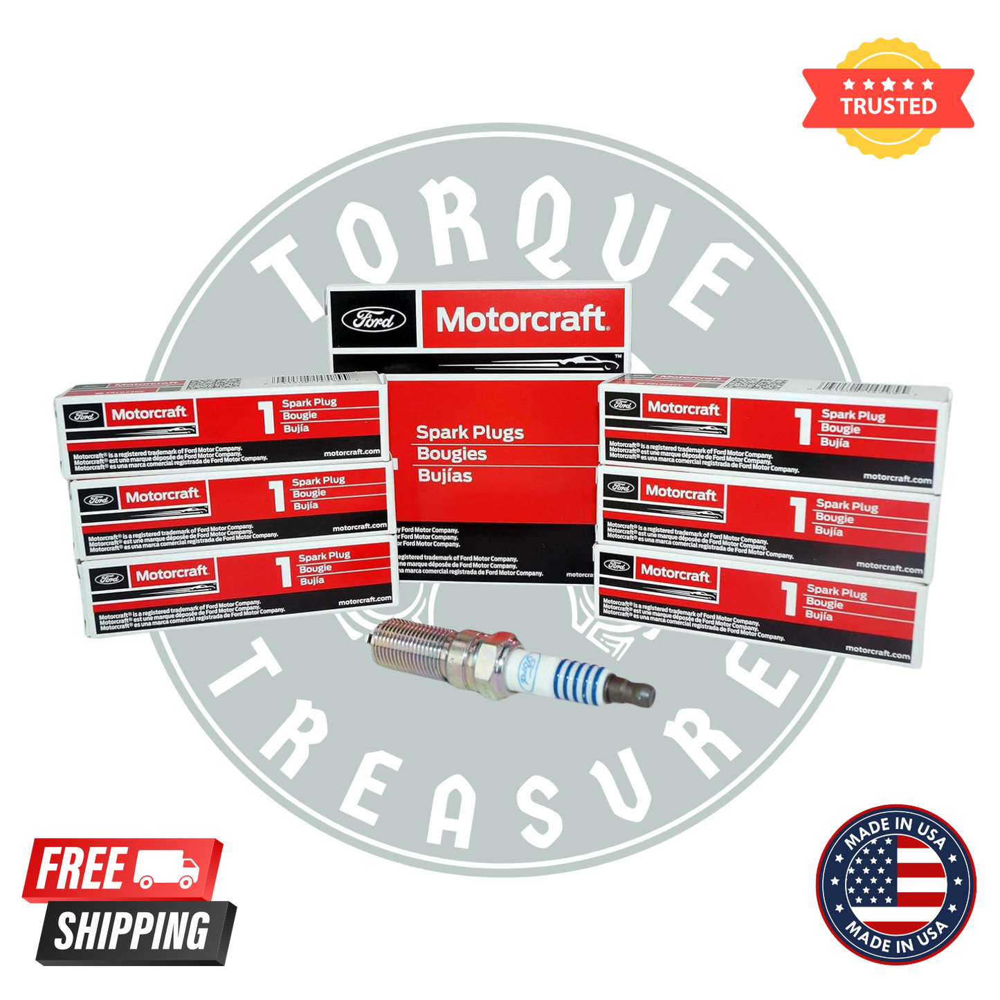 Motorcraft DG520 Ignition Coils & SP520 Spark Plugs – Set of 6 | OEM Ford Replacement