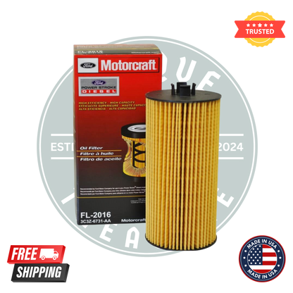Motorcraft FL2016 Engine Oil Filter 3C3Z6731AA 2003-10 Fits Ford 6.0/6.4L Diesel