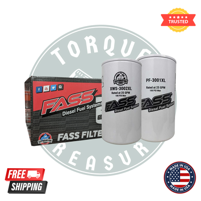 FASS XWS-3002XL & PF-3001XL Fuel Filter Bundle