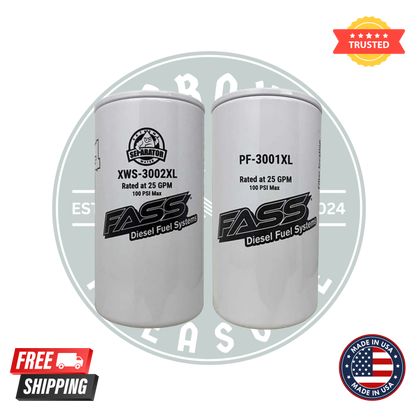 FASS XWS-3002XL & PF-3001XL Fuel Filter Bundle
