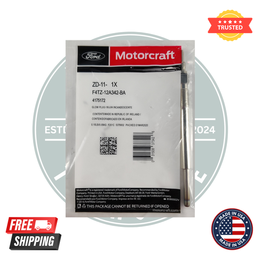 Motorcraft ZD-11 Diesel Glow Plugs – Pack of 8 | OEM Replacement for Ford Powerstroke